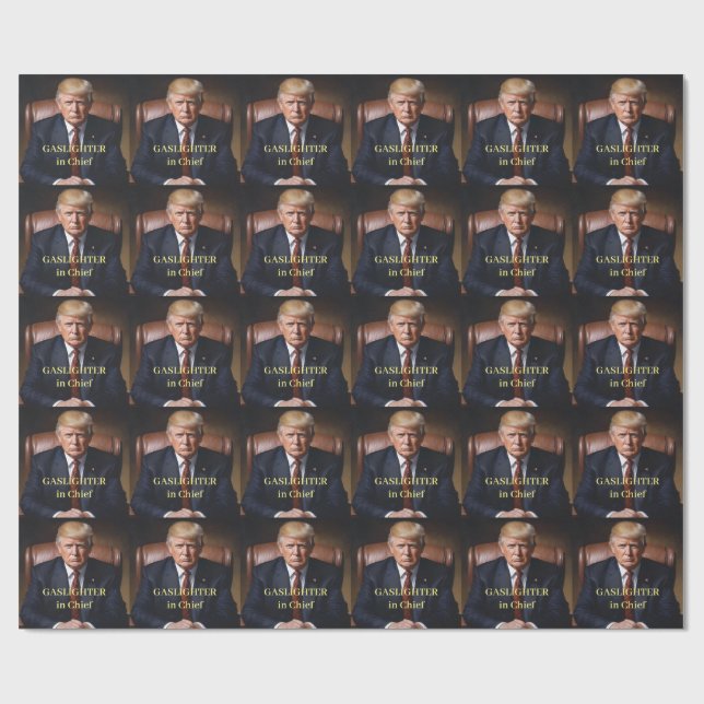 Papel De Presente Gaslightador Chefe Trump (Aberto)