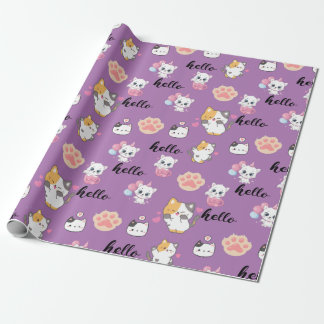 Papel De Presente Gatinho