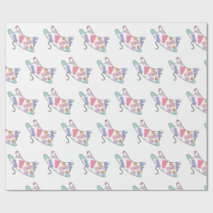 Papel De Presente Gatinho arco-íris