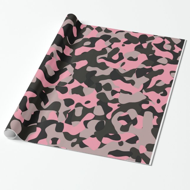 Papel De Presente Gatinho Camo Wrap (Desenrolado)