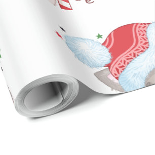 Papel De Presente Gatinho de Natal com Luzes