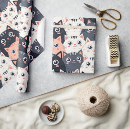 Papel De Presente Gatinho Kaleidoscópio