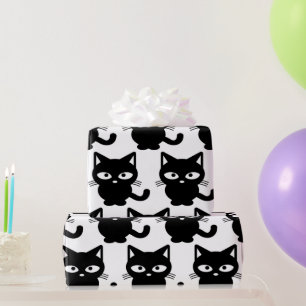 Papel De Presente Gatinho Negro Fofo