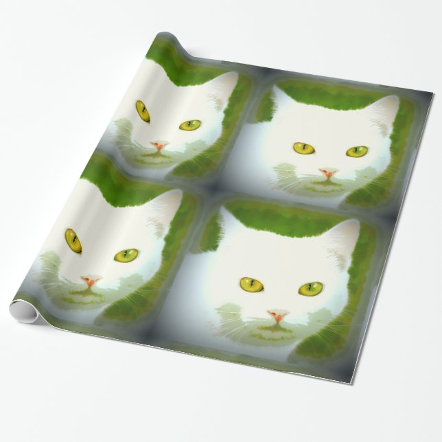 Papel De Presente gatinhos brancos (Desenrolado)