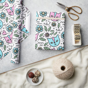 Papel De Presente Gatinhos felizes