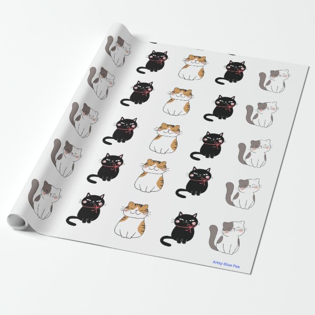 Papel De Presente Gato (Desenrolado)