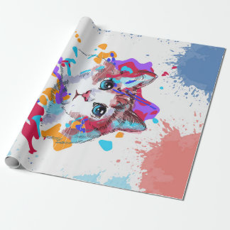 Papel De Presente Gato Adorável Personalizado | Presentes para gatos