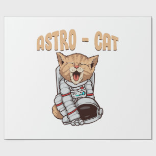 Papel De Presente Gato Astro