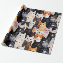 Gato Bonito Face Sem Costura