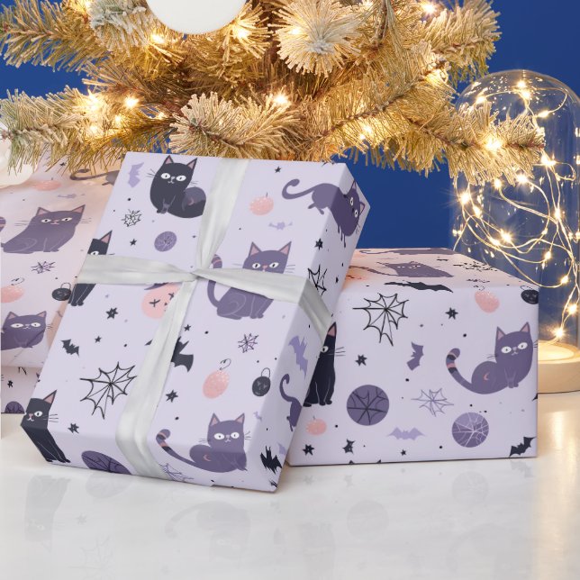 Papel De Presente Gato-de-bruxa-bruxa (Feriados)