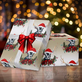 Papel De Presente Gato de cabra de Natal Bastante Bastão Alpino