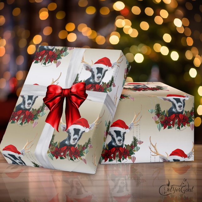 Papel De Presente Gato de cabra de Natal Bastante Bastão Alpino (Criador carregado)