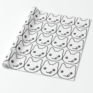 Papel De Presente Gato de Kawaii