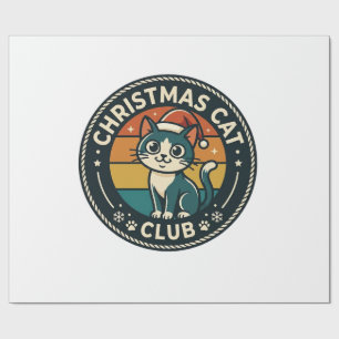 Papel De Presente Gato de Natal Design de Gatinho Fofo - Clube do Ga