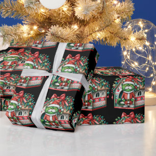 Papel De Presente Gato de Natal Pensado para Amantes de Gato