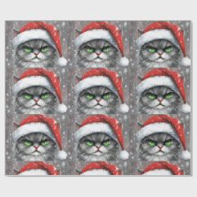 Gato de Natal Sr. Cara Amarrada (Cinza)