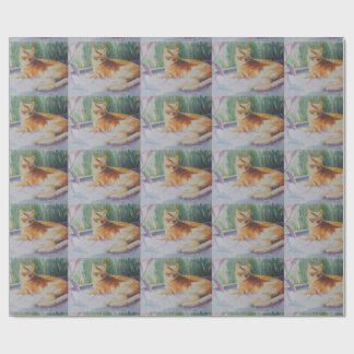 Papel De Presente Gato do gatinho na janela