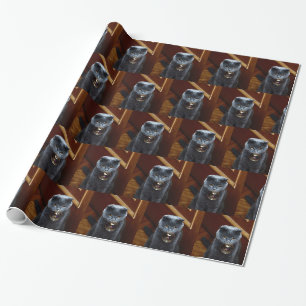 Papel De Presente Gato e bolha de sabão