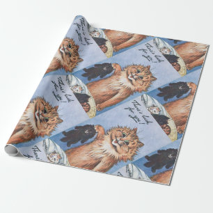 Papel De Presente Gato e Gatinhos, Louis Wain