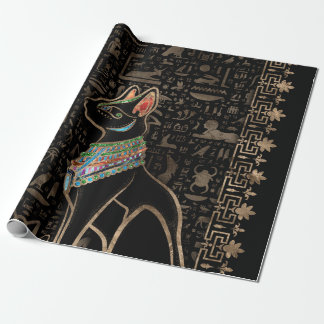 Papel De Presente Gato Egípcio - Bastet