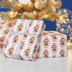 Papel De Presente Gato Fofo Meowy Catmas Natal Feliz Divertido