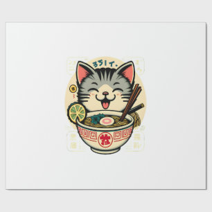 Papel De Presente Gato Noodle Anime Japonês ga Kawaii Cat