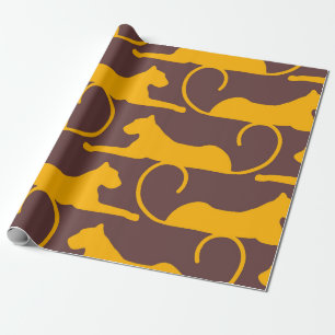 Papel De Presente Gato-Pantera-Pantera-Leopardo-abstrato 