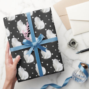 Papel De Presente Gato Persa Em Pontos