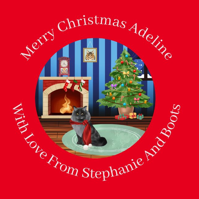 Papel De Presente Gato Personalizado de Gatinhos do Maine Coon (Criador carregado)