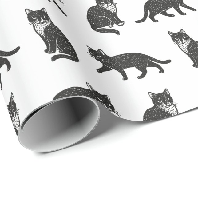 Papel De Presente Gatos (Ponta do rolo)