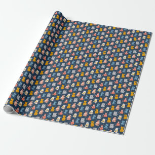 Papel De Presente Gatos Cachorros Infantis Design
