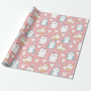 Papel De Presente Gatos Cons