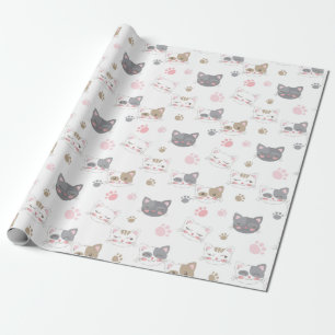 Papel De Presente Gatos Cons