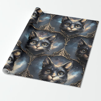 Papel De Presente Gatos Cósmicos