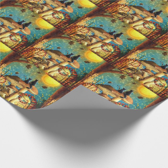 Papel De Presente Gatos De Cogumelo (Ponta)