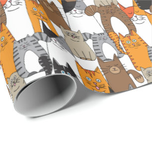 Papel De Presente Gatos e Gatinhos Gatos Adoráveis