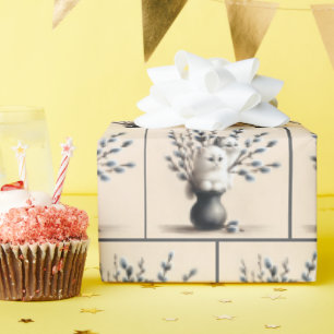 Papel De Presente Gatos Em Catkins