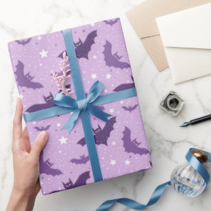 Papel De Presente Gatos Góticos Roxos