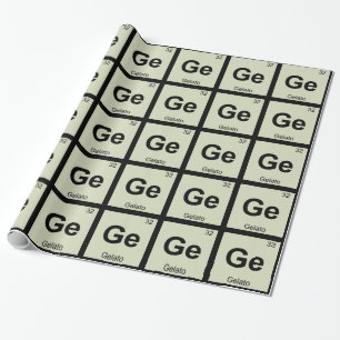 Papel De Presente Ge - Química do Gelato Símbolo da Tabela Periódica