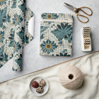 Papel De Presente Geblümtes Steinmosaik