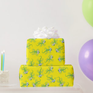 Papel De Presente Gecko Lizards Festa de aniversário Kids