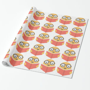 Papel De Presente Geek Emoji bonito do sem-fim de livro