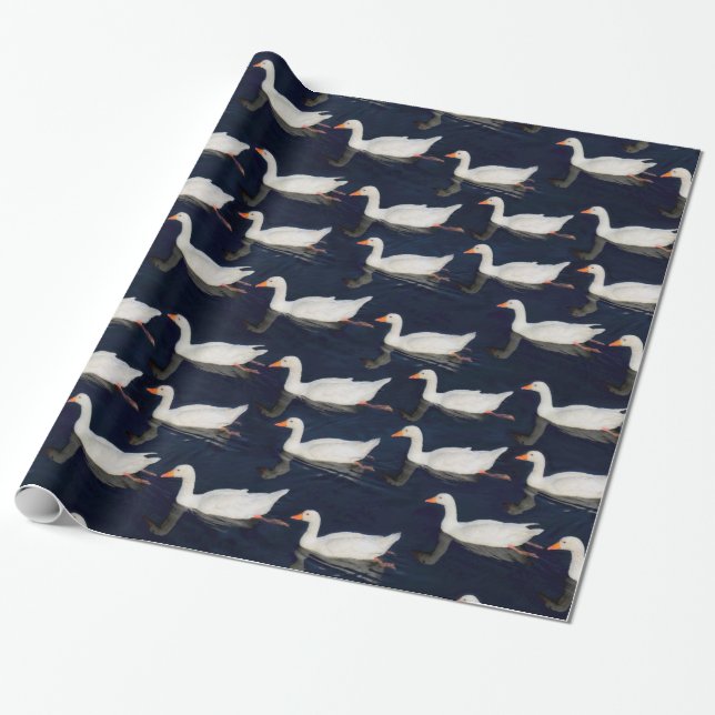 Papel De Presente Geese Pattern (Desenrolado)