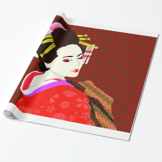 Papel De Presente Geisha Japanese style