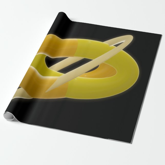 Papel De Presente Gele espacial Sr. Navio Blob (Desenrolado)
