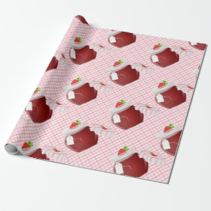 Papel De Presente Geleia de Morango