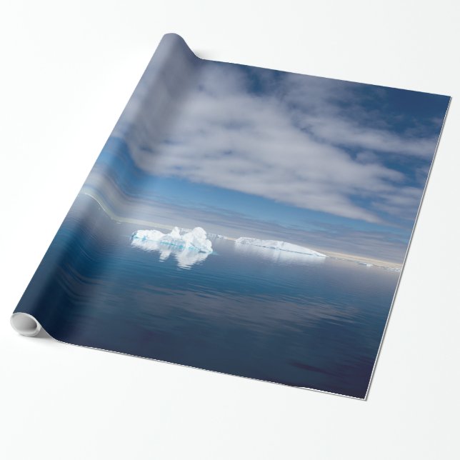 Papel De Presente gelo flutuante na Antártica (Desenrolado)