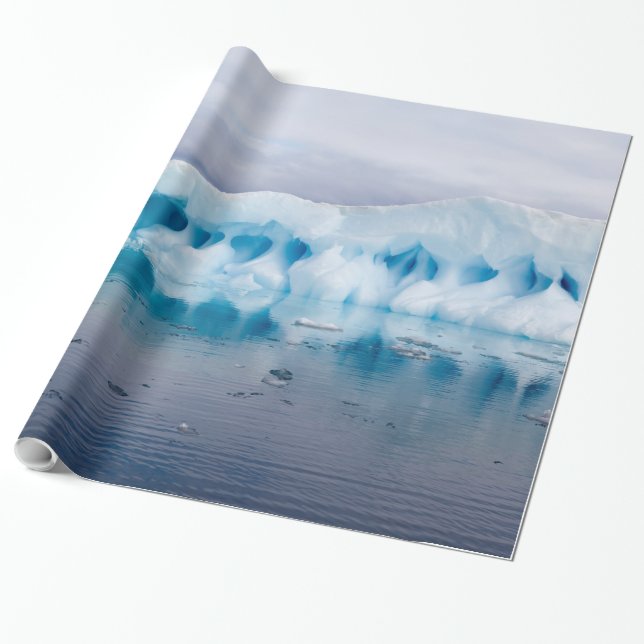 Papel De Presente Gelo na Antártica (Desenrolado)