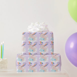 Papel De Presente Gêmeos do bebê do arco-íris personalizados