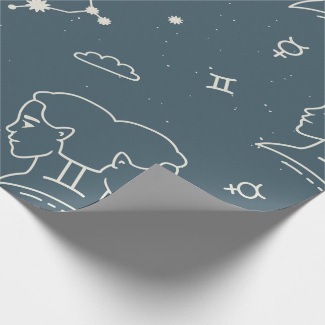 Papel De Presente Gemini Zodiac Wrapping Paper (Ponta)
